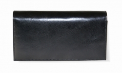 Dámská černá kožená peněženka VERA PELLE z kvalitní kůže.