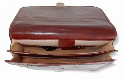 Luxusní kožená taška-aktovka IL GIGLIO - vnitřní členění.