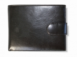 Pánská černá kožená peněženka VERA PELLE
