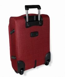 Cestovní kufr na kolečkách AIRTEX v červené barvě - zadní strana kufru.