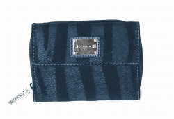 Luxusní dámská kožená peněženka B.CAVALLI, modrá.