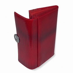 Luxusní kožená peněženka z lakované kůže - zadní strana peněženky s kapsou.