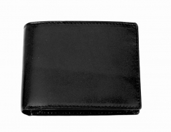 Pánská černá kožená peněženka VERA PELLE.