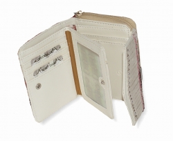 Luxusní dámská peněženka B.CAVALLI z kůže a syntetického materiálu - ukázka vnitřního členění.