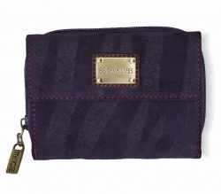Luxusní dámská kožená peněženka B.CAVALLI, švestková.