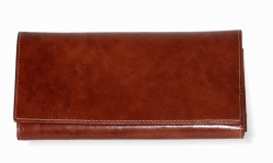 Dámská hnědá kožená peněženka VERA PELLE z kvalitní kůže.