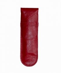 Kožené pouzdro na 1 až 2 tužky, červené 