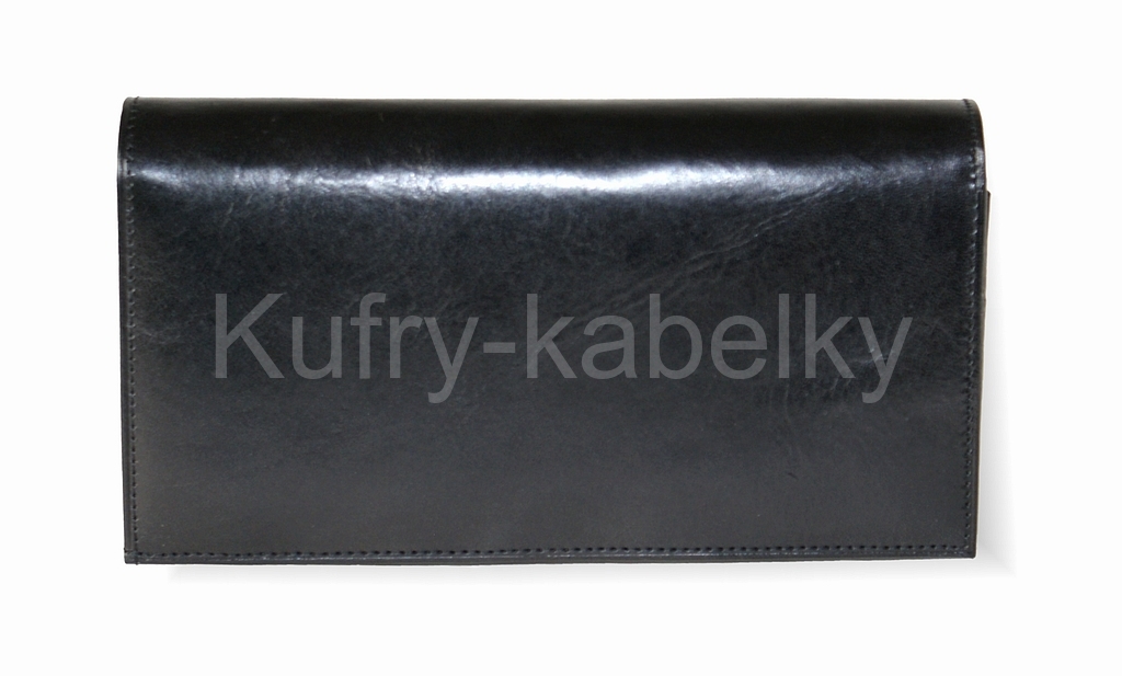 Dámská černá kožená peněženka VERA PELLE z kvalitní kůže.