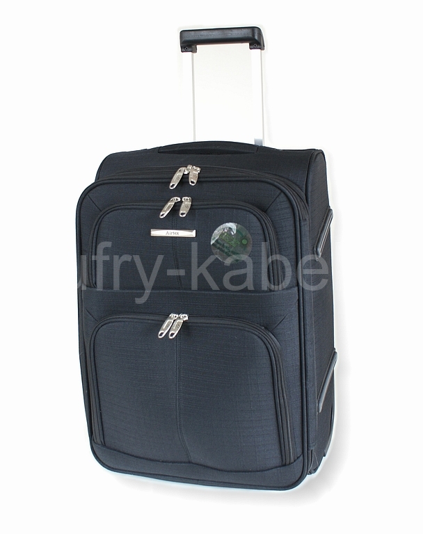 Cestovní kufr na kolečkách AIRTEX v černé barvě, velikost 20