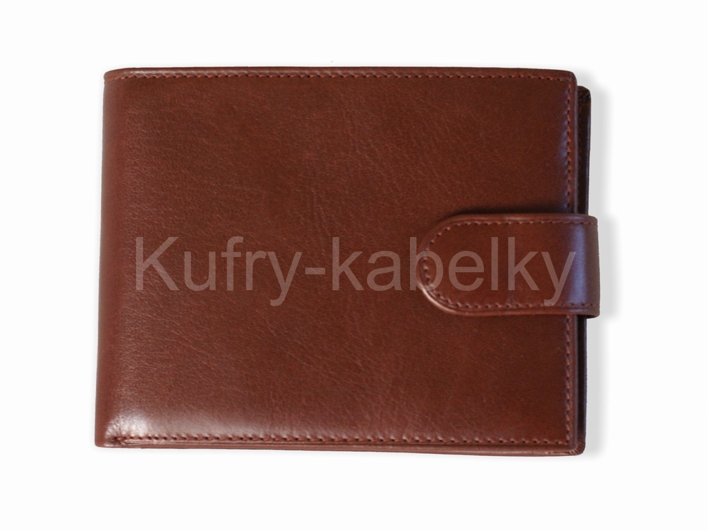 Pánská hnědá kožená peněženka CRISTIAN CONTE s kapsami na kreditní karty a doklady.